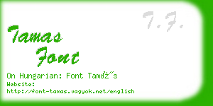 tamas font business card